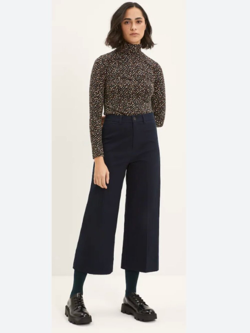 Frank & Oak Wide Leg Crop Josephine Trousers - 10